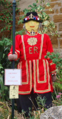 Beefeater scarecrow at Harpole